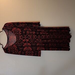 Sami & Jo Black and Red Floral Dress Sz L